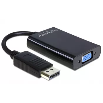 Delock προσαρμογέας βύσμα DisplayPort αρσενικό > υποδοχή θηλυκό VGA 15-Pin - προσαρμογέας DisplayPort - DisplayPort (M)