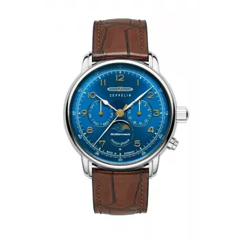 Ρολόι Zeppelin Mediterranee 96363 42mm μαύρο