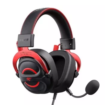 Headset Havit H2002E Pro Ενσύρματο Gaming Μαύρο Κόκκινο
