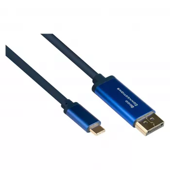 Alcasa 4812-CSF015B 1,5 m Καλώδιο προσαρμογέα USB-C σε DisplayPort, Βύσμα - Βύσμα, ίσιο (4812-CSF015B)