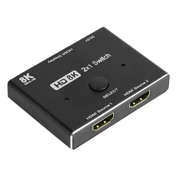 Alcasa HDMI Switcher - HDMI - μαύρο - μέταλλο - 7680 x 4320 - δεδομένα - χρυσό (GC-M0261)