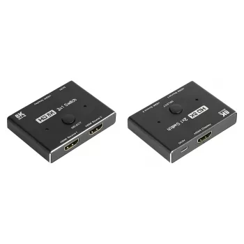 Alcasa HDMI Switcher - HDMI - μαύρο - μέταλλο - 7680 x 4320 - δεδομένα - χρυσό (GC-M0261)