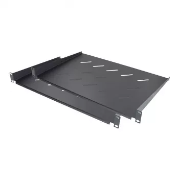 Good Connections GC-N0089 ράφι 19 inch με ράφι τοποθέτησης, 1U, μπροστινή τοποθέτηση, βάθος 300 mm, σετ 2 τεμ., μαύρο (RAL 9005)