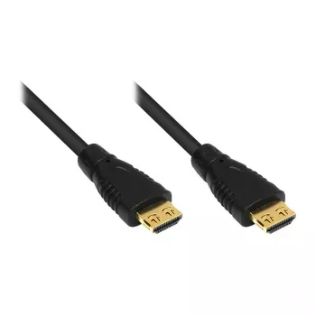 Καλώδιο High-Speed-HDMI® με Ethernet, 4K*2K, 24K επιχρυσωμένα βύσματα και επαφές χαλκού με προστασία ασφάλισης, OFC, μαύρο, 10m, Good Connections (