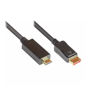 Καλώδιο σύνδεσης DisplayPort 1.4 σε HDMI 2.0, 4K @60Hz, επιχρυσωμένες επαφές, OFC, μαύρο, 2m, Good Connections® (DP14-HDMI)