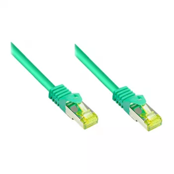 Καλώδιο Patch RJ45 με καλώδιο Cat.7 και προστασία γλωττίδας (RNS®), S/FTP, PiMF, χωρίς αλογόνα, 600 MHz, OFC, πράσινο, 40 m, Good Connections® (8070R-400G)