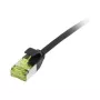 Καλώδιο Patch RJ45, CAT6A 500 MHz, 0,25 m, μαύρο, U/FTP, Slimline στρογγυλό d=3,8 mm, TPE/LSZH (Superflex), AWG32, με καλώδιο Cat.7, Synergy 21 (S217311V3)