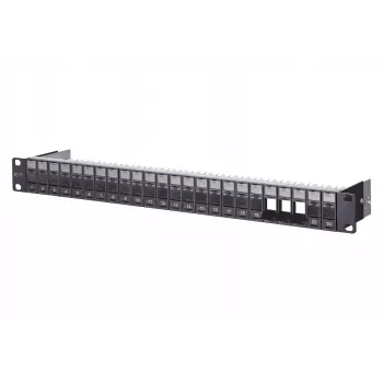 METZ CONNECT BTR E-DAT C6A μονάδα 24 Port 180°M - patchpanel - μαύρο - 1U - 24 Ports (130920-BK-E)