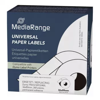 MediaRange ετικέτες χαρτιού πολλαπλών χρήσεων MRDY99012 36x89mm 260 τεμ.