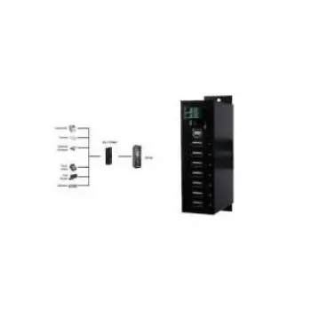USB Hub EXSYS 7-Port 480 Mbit/s μαύρο