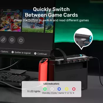 Unitek G1002D 4-Slot Game Card Reader για Nintendo Switch
