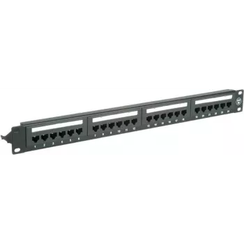 Patch panel - Τοποθέτηση σε rack - CAT 6a - UTP - RJ-45 X 24 - Μαύρο - 48,3 cm (1 ίντσα)