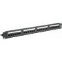 Patch panel - Τοποθέτηση σε rack - CAT 6a - UTP - RJ-45 X 24 - Μαύρο - 48,3 cm (1 ίντσα)