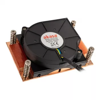 Ψύκτρα CPU αέρα Akasa AK-CC1109BP01 με ανεμιστήρα 77 mm, Dual Ball Bearing, Socket AM4, Μαύρο/Χαλκός