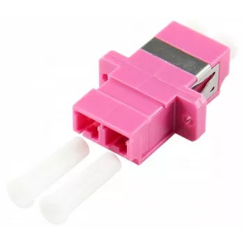 EFB-Elektronik Ζεύκτης LC Duplex OM4 μονοκόμματο, heather βιολετί, κεραμικός δακτύλιος, SC Simplex