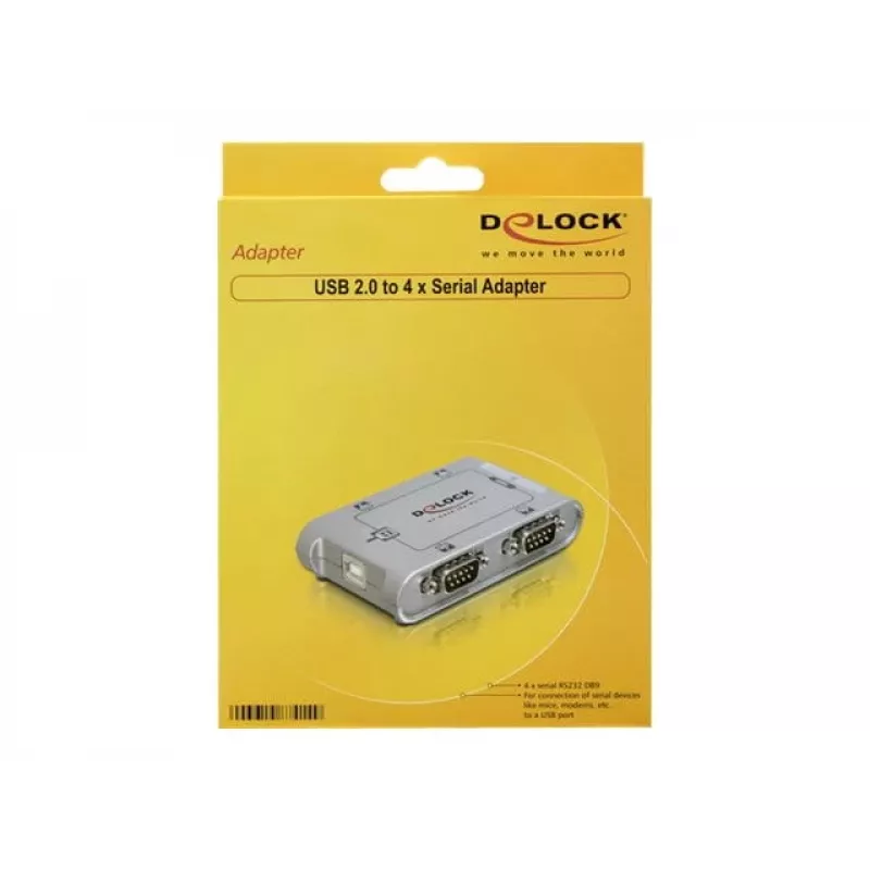 DeLOCK 87414 USB 2.0 σε 4-Port RS-232 Σειριακός προσαρμογέας