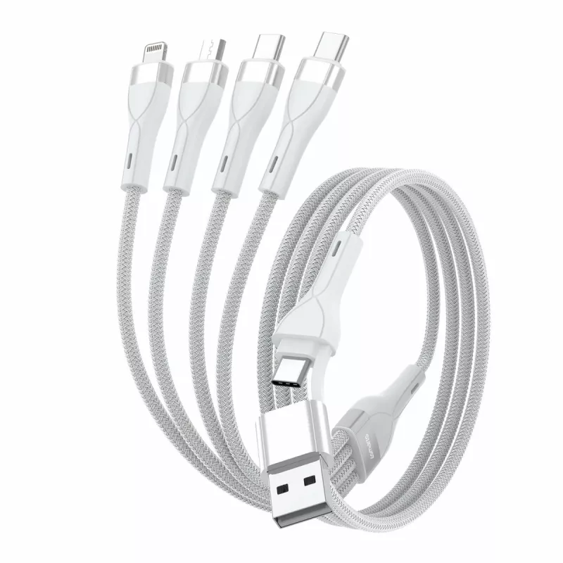 4smarts 541024 Καλώδιο USB 1,2 m USB A/USB C USB C/Micro USB-A/Lightning Λευκό (541024)