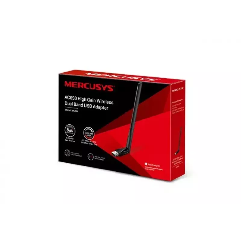 Mercusys AC650 High Gain ασύρματος προσαρμογέας USB dual-band