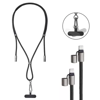 Καλώδιο USB-C σε USB-C 1,65 m / LANYARD μαύρο 7991000 Intenso