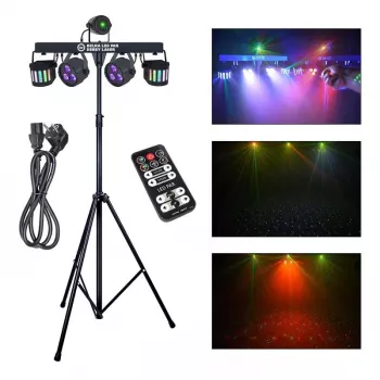 LIGHT4ME Belka LED Par Derby Laser - σετ φωτισμού