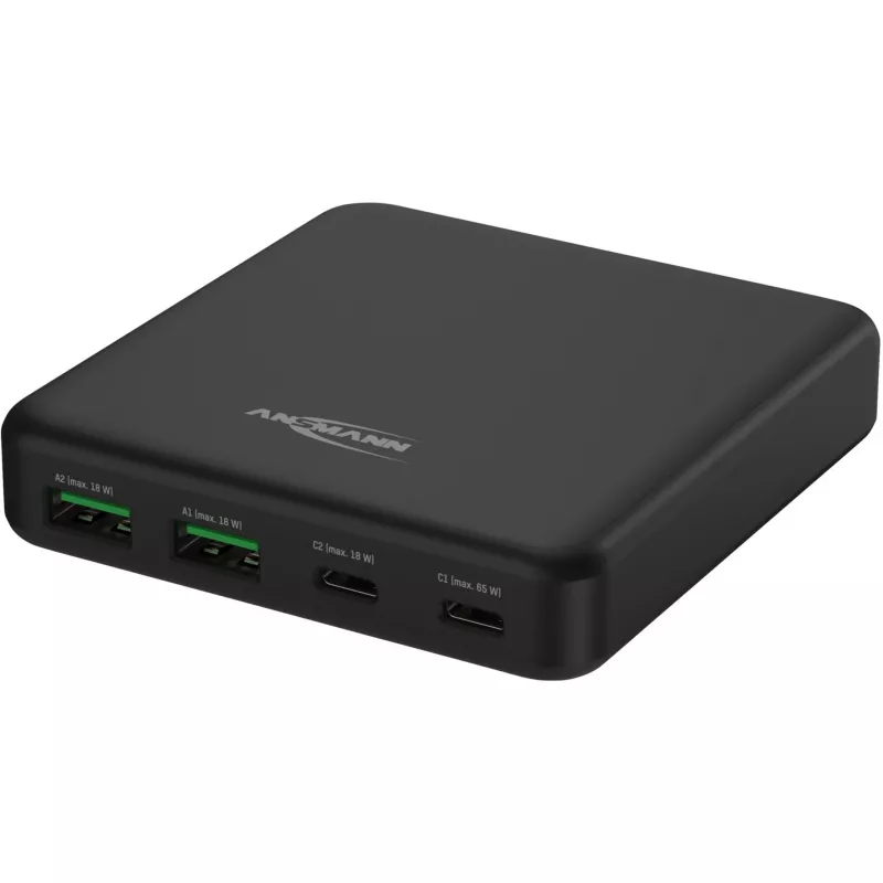 Φορτιστής USB Επιτραπέζιος Φορτιστής DC465PD (μαύρο, 65 Watt, PD, Quick Charge 3.0)
