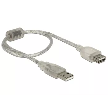 Delock 82244, 0,3 m, USB A, USB A, USB 2.0, 0,48 Gbit/s, διαφανές