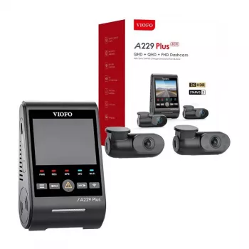 Dashcam VIOFO A229 PLUS 3CH 2K + 1080p Wi-Fi GPS