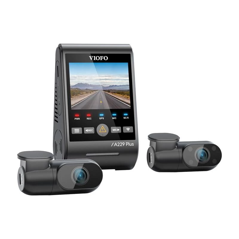 Dashcam VIOFO A229 PLUS 3CH 2K + 1080p Wi-Fi GPS