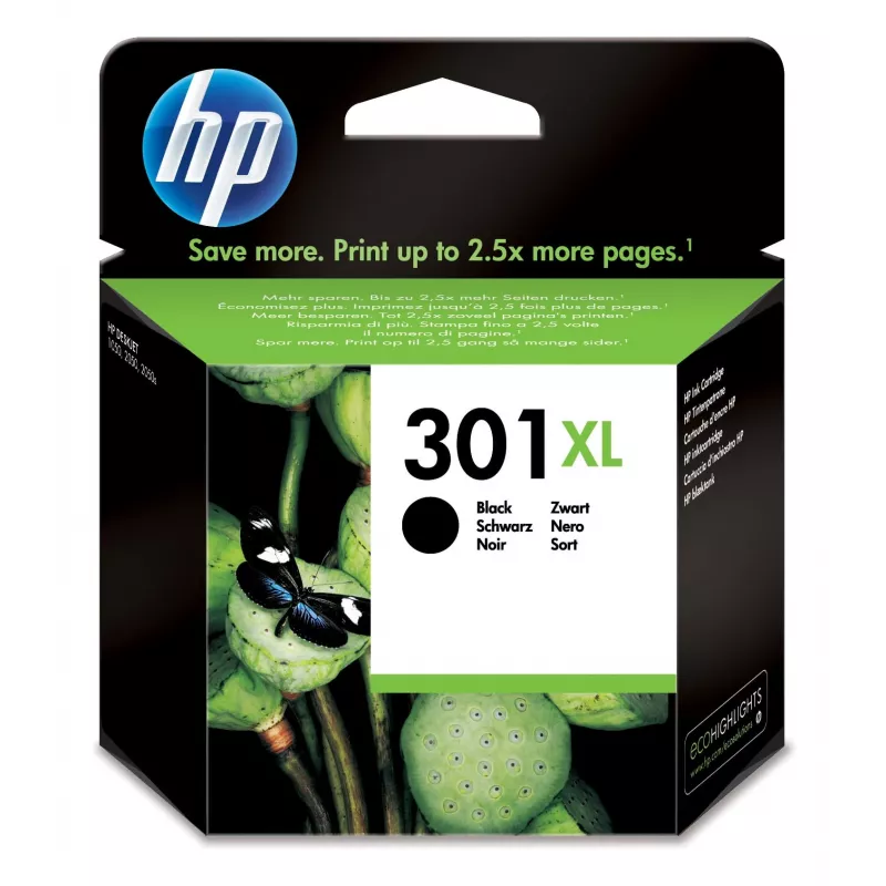 HP 301XL - 8 ml - υψηλή απόδοση - Μαύρο