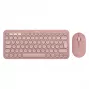 Logitech Pebble 2 Combo Πληκτρολόγιο Ποντίκι με Universal RF Wireless + Bluetooth QWERTZ Γερμανικό Ροζ (920-012205)