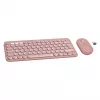 Logitech Pebble 2 Combo Πληκτρολόγιο Ποντίκι με Universal RF Wireless + Bluetooth QWERTZ Γερμανικό Ροζ (920-012205)