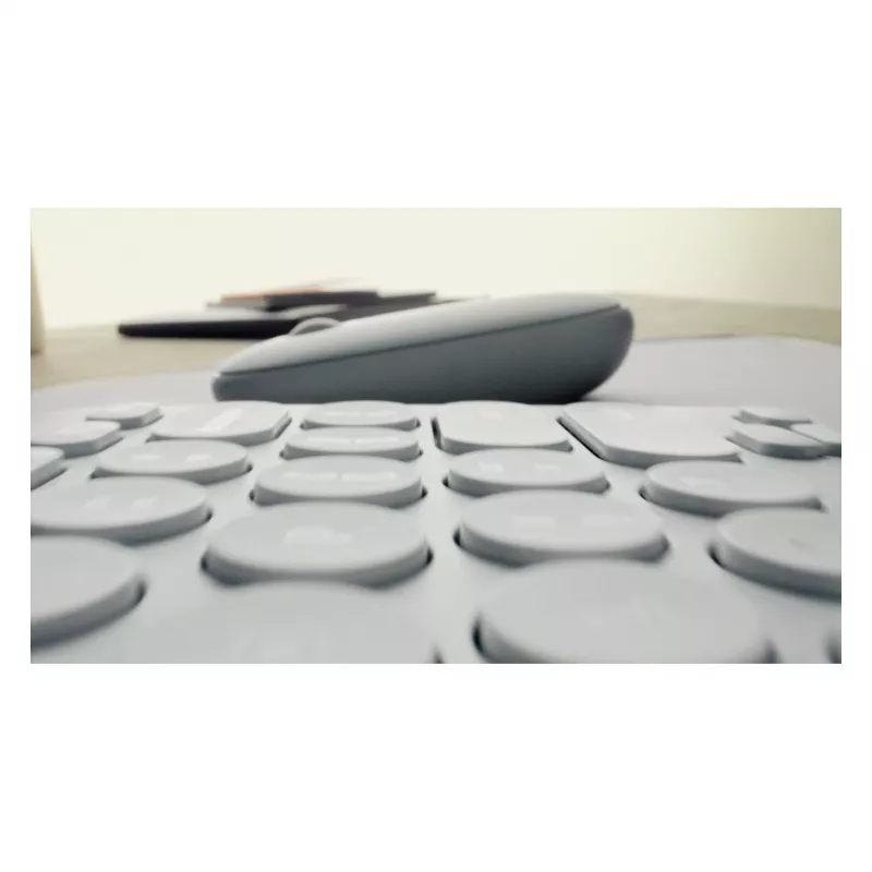 Logitech Pebble 2 Combo Πληκτρολόγιο Ποντίκι με Universal RF Wireless + Bluetooth QWERTZ Γερμανικό Ροζ (920-012205)