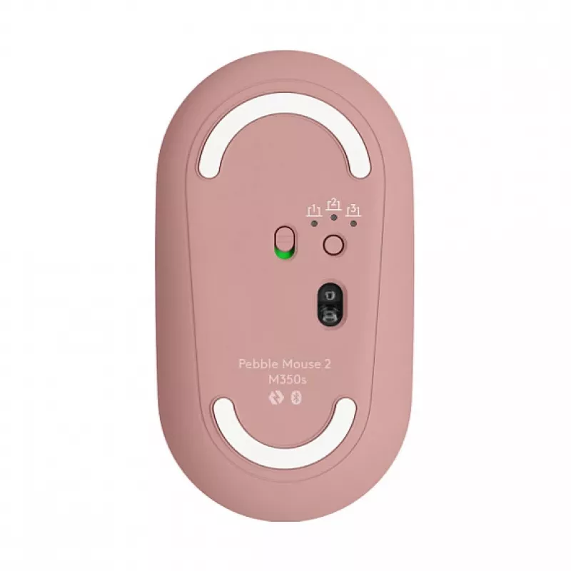 Logitech Pebble 2 Combo Πληκτρολόγιο Ποντίκι με Universal RF Wireless + Bluetooth QWERTZ Γερμανικό Ροζ (920-012205)
