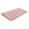 Logitech Pebble 2 Combo Πληκτρολόγιο Ποντίκι με Universal RF Wireless + Bluetooth QWERTZ Γερμανικό Ροζ (920-012205)