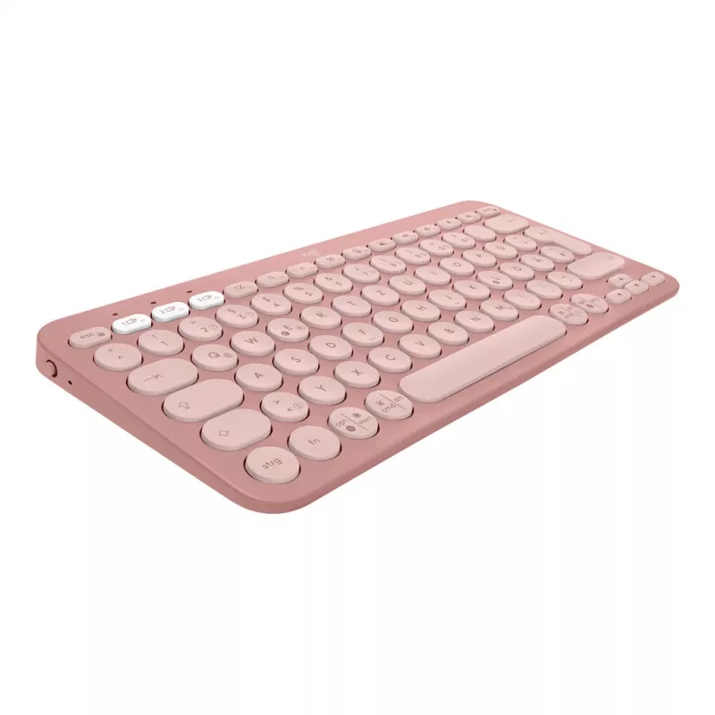 Logitech Pebble 2 Combo Πληκτρολόγιο Ποντίκι με Universal RF Wireless + Bluetooth QWERTZ Γερμανικό Ροζ (920-012205)