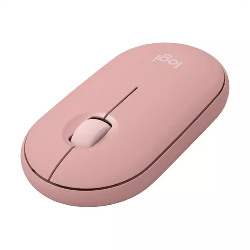 Logitech Pebble 2 Combo Πληκτρολόγιο Ποντίκι με Universal RF Wireless + Bluetooth QWERTZ Γερμανικό Ροζ (920-012205)