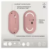 Logitech Pebble 2 Combo Πληκτρολόγιο Ποντίκι με Universal RF Wireless + Bluetooth QWERTZ Γερμανικό Ροζ (920-012205)
