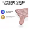 Logitech Pebble 2 Combo Πληκτρολόγιο Ποντίκι με Universal RF Wireless + Bluetooth QWERTZ Γερμανικό Ροζ (920-012205)