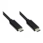 Καλώδιο φόρτισης και δεδομένων USB 3.1 (Gen.1), βύσμα USB-C™ και στις δύο πλευρές, CU, μαύρο, 1m, Good Connections® (GC-M0113)