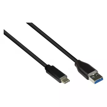 Alcasa καλώδιο σύνδεσης USB 3.0 - 2 m - USB A - USB C - USB 3.2 Gen 1 (3.1 Gen 1) - 5000 Mbit/s - μαύρο (GC-M0128)