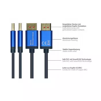Alcasa Καλώδιο SmartFLEX – 5 m – DisplayPort – DisplayPort – βύσμα αρσενικό – βύσμα αρσενικό – 7680 x 4320 Pixel (4814-SF050B)