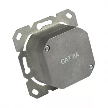 Πρίζα δικτύου Cat. 6A, 2xRJ45, θωρακισμένη, κάθετη εισαγωγή καλωδίου, χωρίς κεντρικό τμήμα/πλαίσιο κάλυψης, Good Connections (GC-N0051)