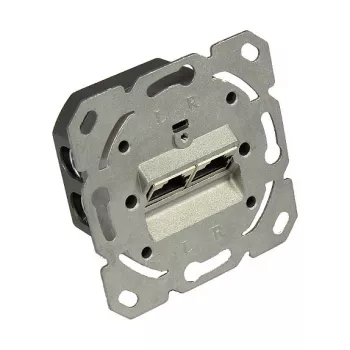 Πρίζα δικτύου Cat. 6, 2xRJ45, θωρακισμένη, κάθετη εισαγωγή καλωδίου, χωρίς κεντρικό τμήμα/πλαίσιο κάλυψης, Good Connections (GC-N0052)