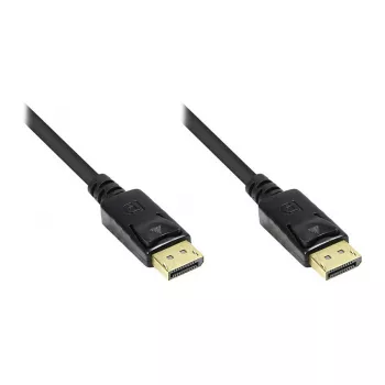 Good Connections Καλώδιο σύνδεσης DisplayPort 1.2 - βύσμα αρσενικό με προστασία ασφάλισης - επιχρυσωμένο - μαύρο - 0,5m