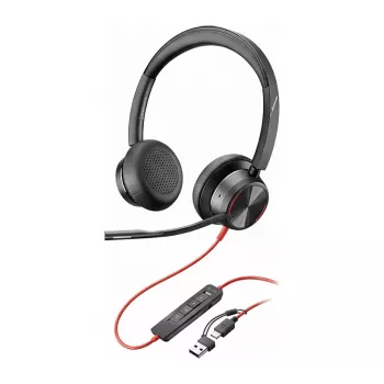 Poly Blackwire C8225-M Stereo USB-C/A Headset, Bulk