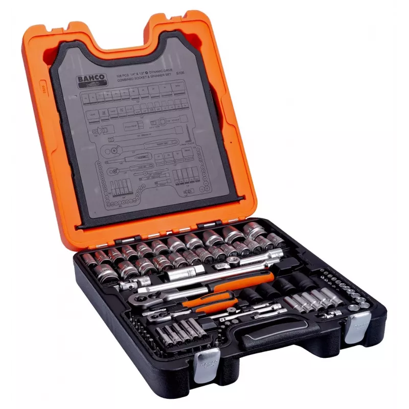 Bahco S106 Σετ καρυδάκια, 1/4 inch και 1/2 inch, 430 mm