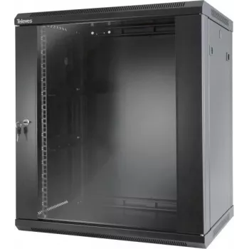 Televes MSR1915B - επιτοίχιο rack - 17U - 60 kg - κλείδωμα - 33 kg - Μαύρο