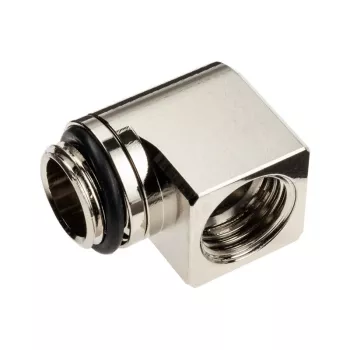 EK Water Blocks EK-Torque Micro Αντάπτορας 90 μοίρες G1/4 αρσενικό σε G1/4 θηλυκό - Περιστρεφόμενος, Nickel