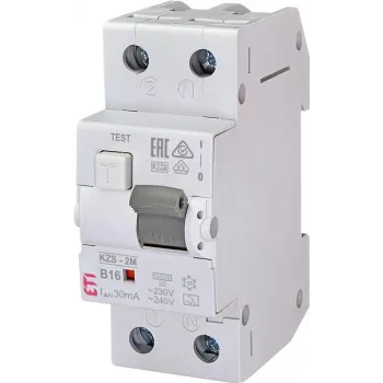 Διακόπτης RCD B 16A 1P+N 2M 30MA A 10KA