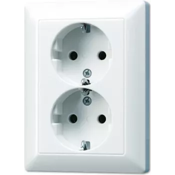 JUNG Schuko Διπλή πρίζα AS5020UWW AS 500/A plus Alpinweiß AS5020UWW (AS5020UWW)
